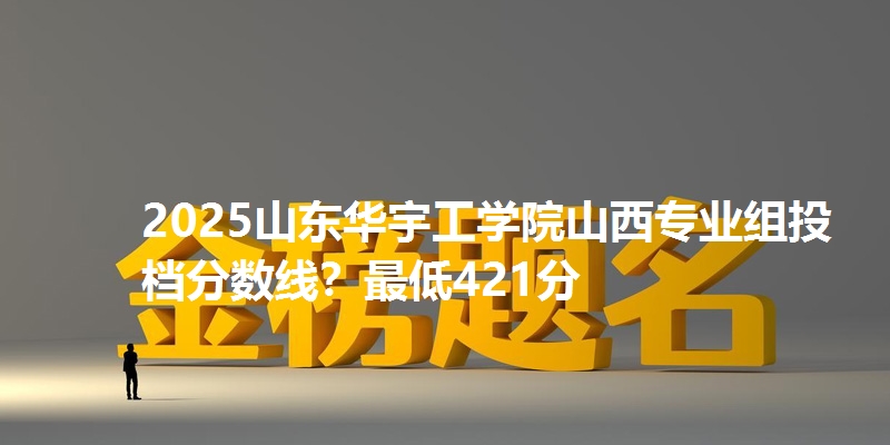 2025山东华宇工学院山西专业组投档分数线?最低421分