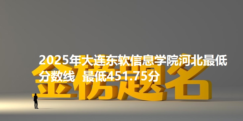2025年大连东软信息学院河北最低分数线 最低451.75分