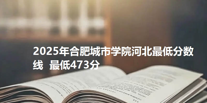 2025年合肥城市学院河北最低分数线 最低473分