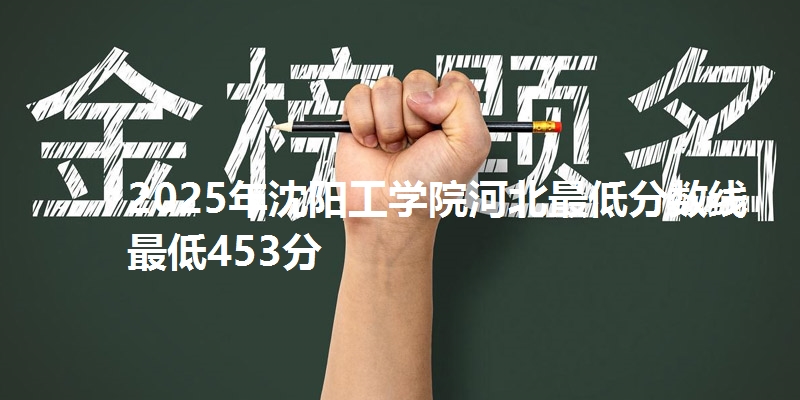 2025年沈阳工学院河北最低分数线  最低453分