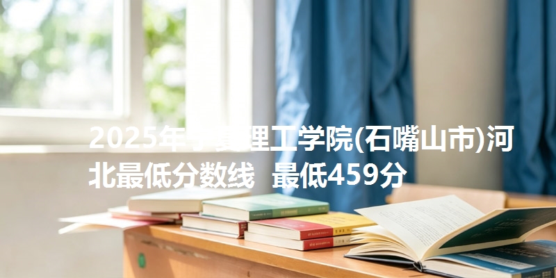 2025年宁夏理工学院(石嘴山市)河北最低分数线 最低459分