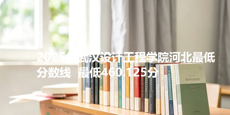 2025年武汉设计工程学院河北最低分数线  最低460.125分