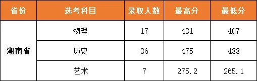 武汉城市职业学院2025湖南省录取分数线