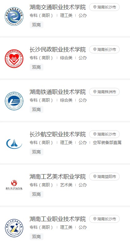 湖南双高计划高职院校名单 湖南双高计划高职院校名单
