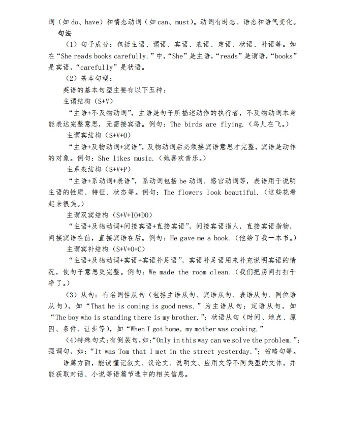 长沙民政职院单招大纲第七页