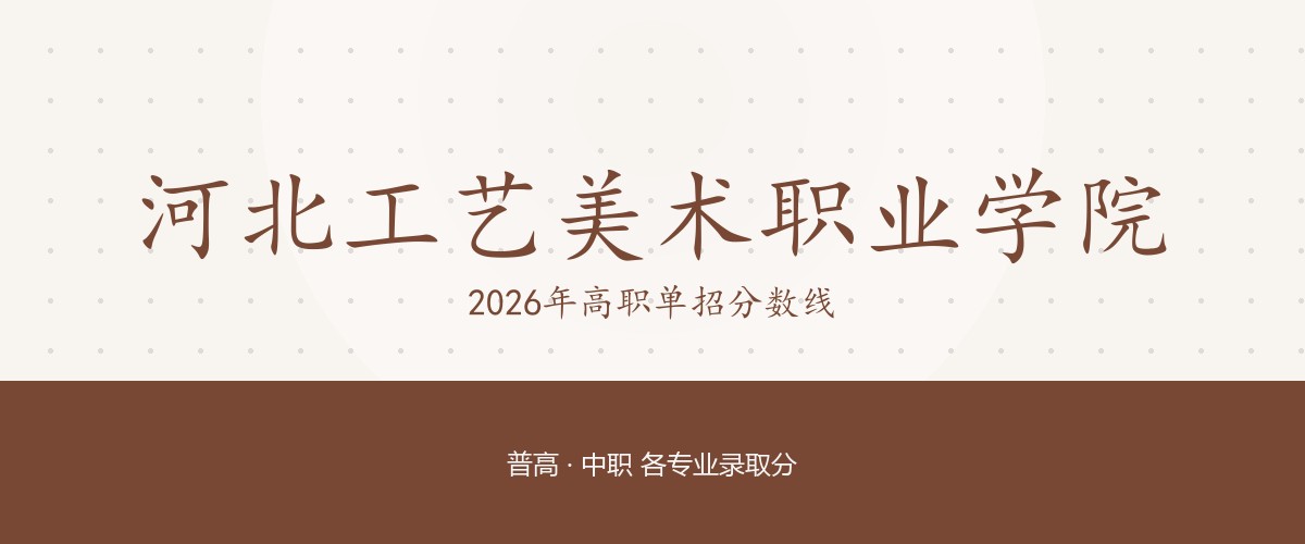河北工艺美术职业学院(中外合作办学)2026单招分数线